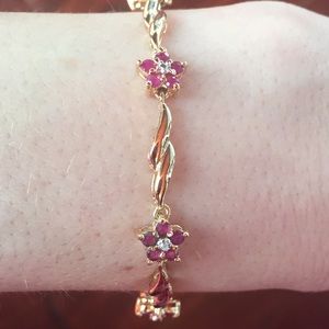 SOLD - Genuine Ruby and Diamond bracelet